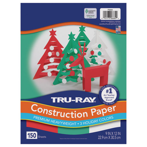 Holiday Construction Paper ASST 150 Sheets 9X12IN