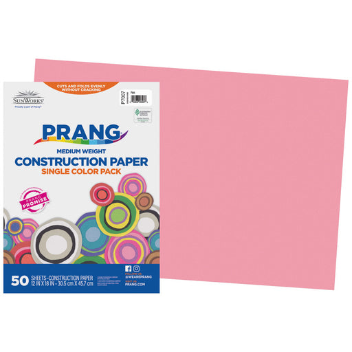 Construction Paper Pink 12X18 50PK