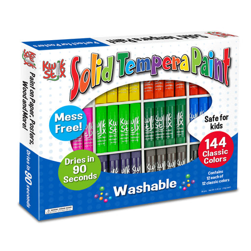 Kwik Stix 144 PCS Classpack 12 OF 12 Colors Tempera Paint