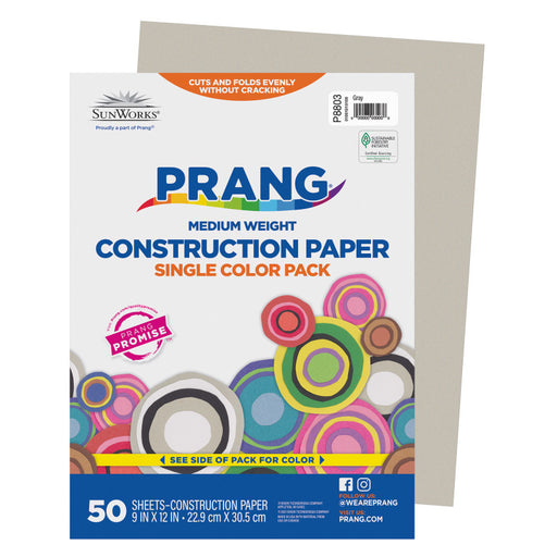 Construction Paper Gray 9X12 50PK