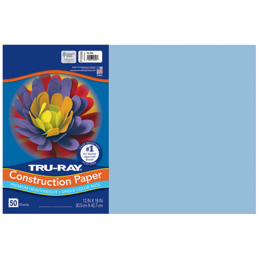 Tru Ray 12 X 18 Sky Blue 50 Sht Construction Paper