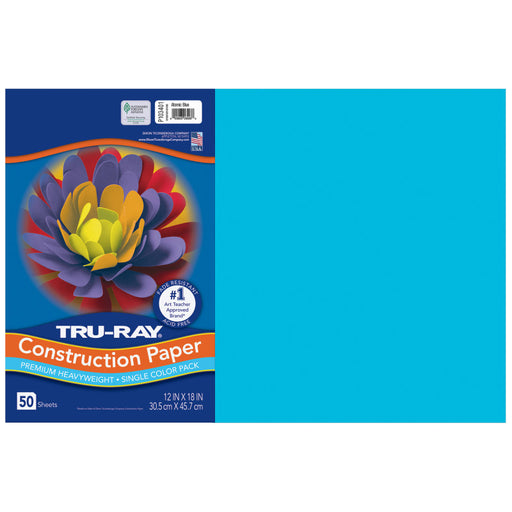Tru Ray Atomic Blue 12X18 Fade Resistant Construction Paper