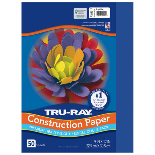 Tru Ray 9 X 12 Dark Blue 50 Sht Construction Paper