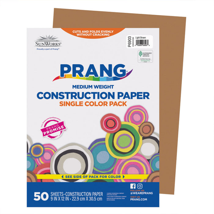 Construction Paper Light Brown 9X12 50PK