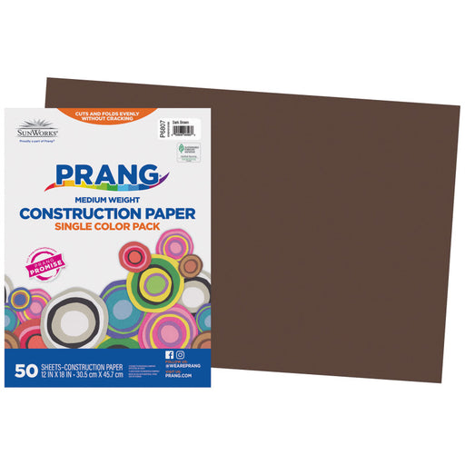 Construction Paper Dark Brown 12X18 50 Pack