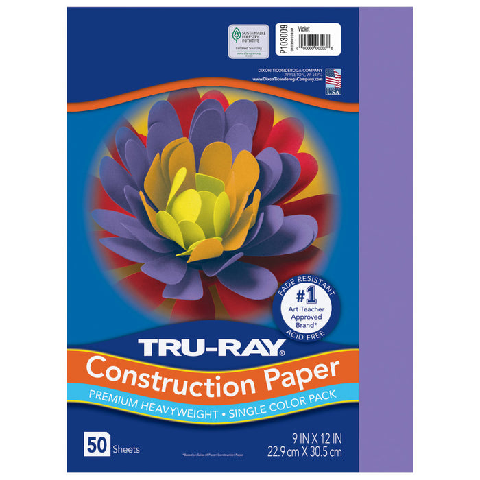 Tru Ray 9 X 12 Violet 50 Sht Construction Paper