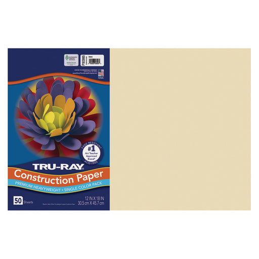 Construction Paper 12X18 Ivory Truray Fadeless