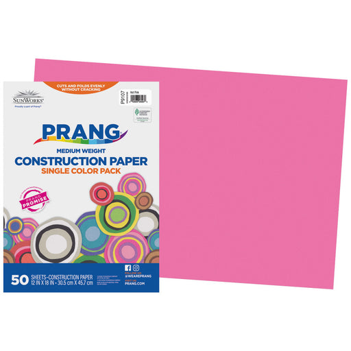 Construction Paper Hot Pink 12X18 50 Pack