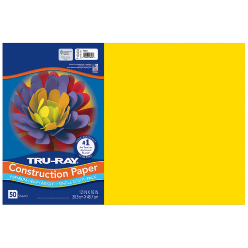Tru Ray 12 X 18 Yellow 50 Sht Construction Paper