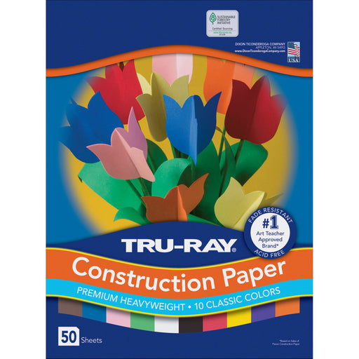 Tru Ray 9 X 12 Assorted 50 Sht Construction Paper
