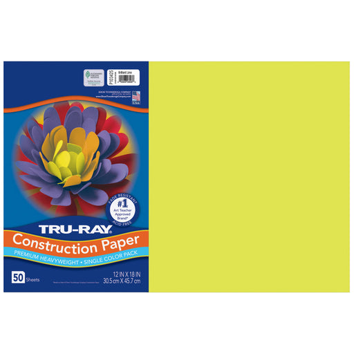 Tru Ray 12X18 Brilliant Lime 50SHT Construction Paper