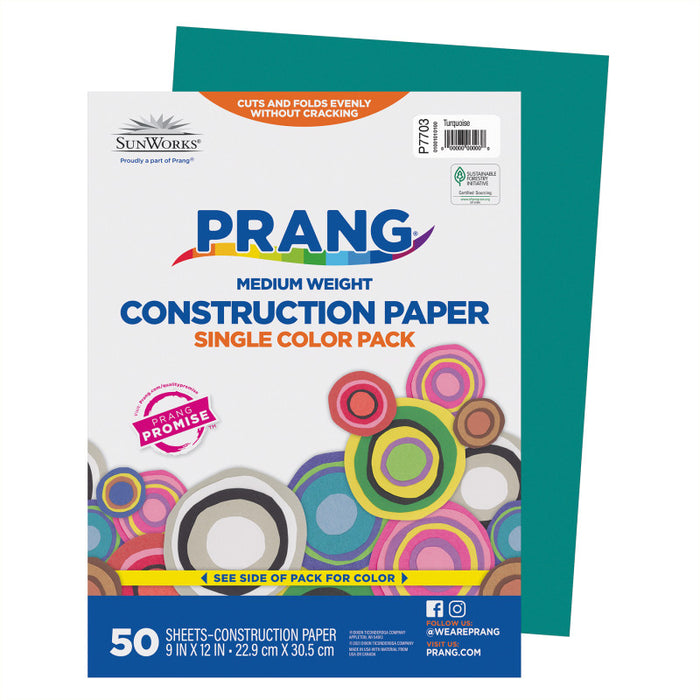 Construction Paper Turquoise 9X12 50PK