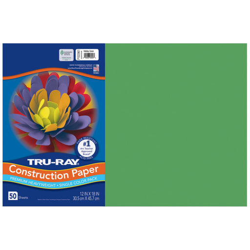 Tru Ray 12 X 18 Holiday Green 50SHT Construction Paper