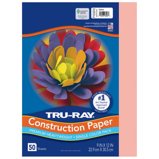 Tru Ray 9 X 12 Salmon 50 Sht Construction Paper
