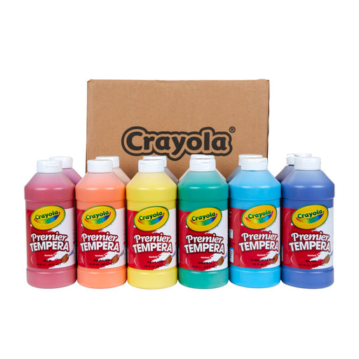 Premier Tempera 12 Assorted 16 OZ Bottles