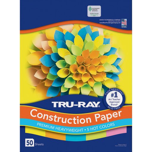 Tru Ray Hot ASST 12X18 Fade Resistant Construction Paper