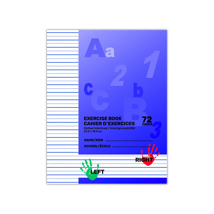 Interlined 72 Pg. Exercise Book 9" x 7" - H-Tone