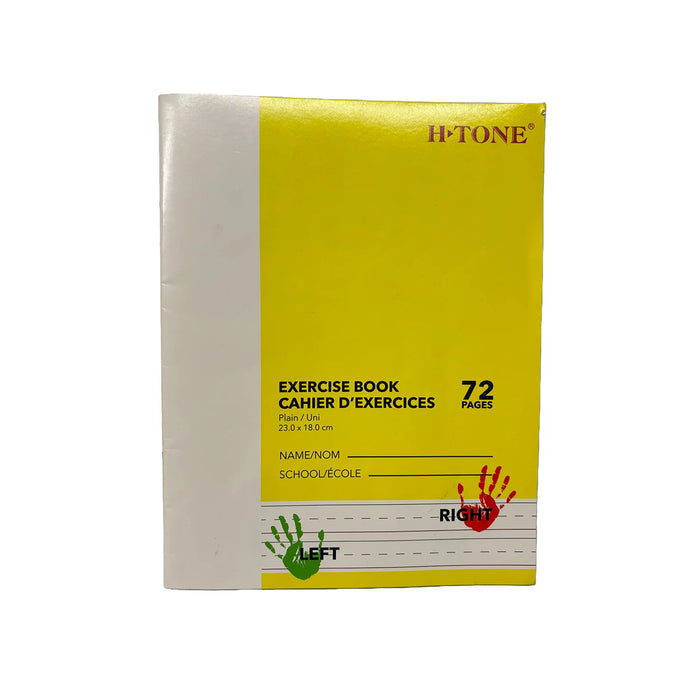 Plain 72 Pg. Exercise Book 9" x 7" - H-Tone