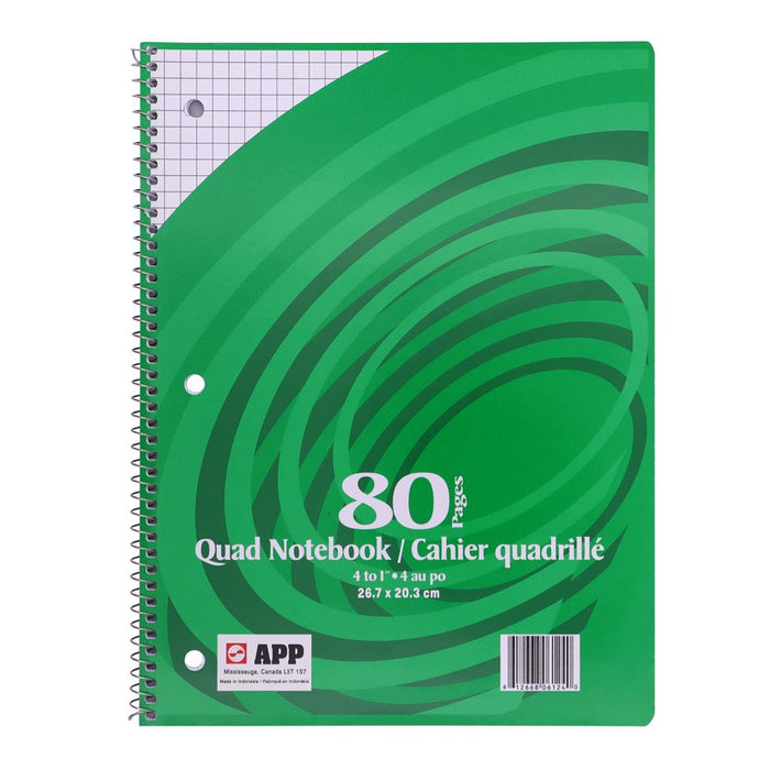 Coil Graph Exercise Book(s) 4sq 1" 80 pgs.