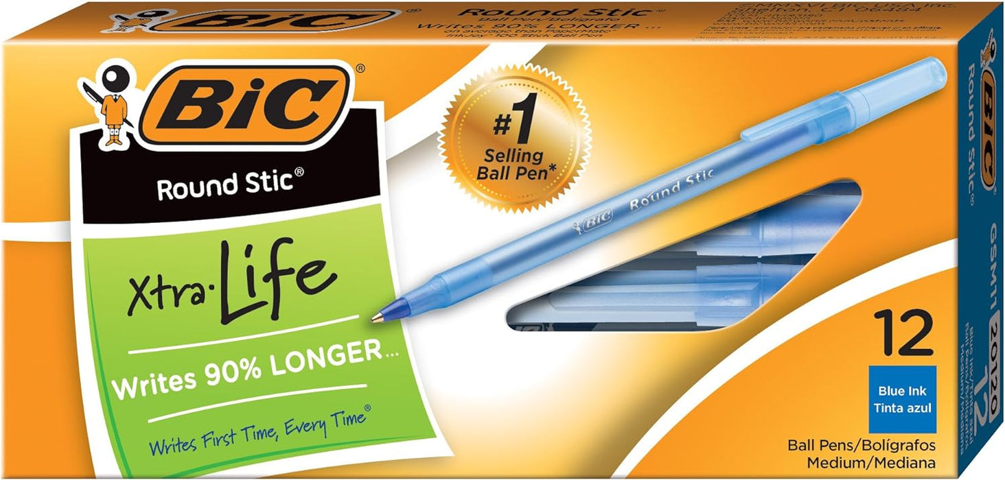 Blue - Round Stic Medium Pen - Single