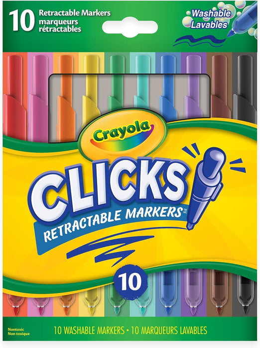 10 Clicks Crayola Retractable Markers Washable