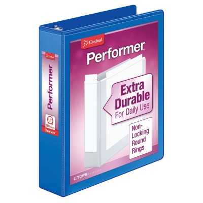 1 1/2 Clearview 3 Ring Binder Blue D Ring