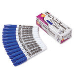 Dry Erase Markers, Bullet Tip, Blue, Pack of 12