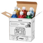 Prang¨ Washable Ready-to-Use Paint, 16 oz, Metallic, 6 Colors