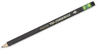 Primary Pencil Tri-Conderoga Black HB2 w/ Eraser Single*
