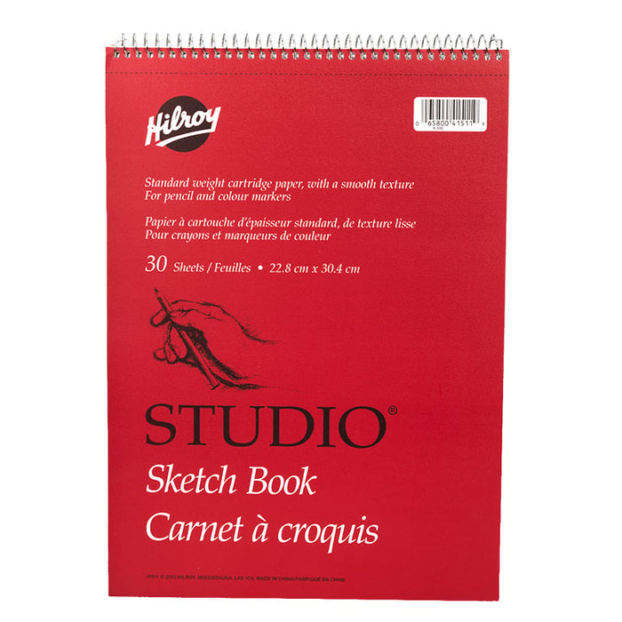Studio Sketch Book Hilroy 30 shts. 9"x12"