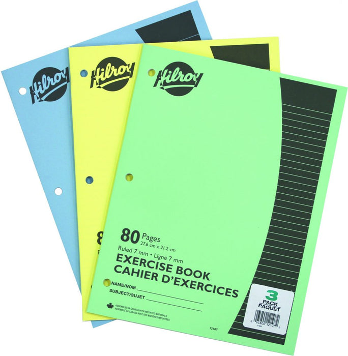 Ruled 80 Page Exercise Book 8 1/2" x 11" - Single