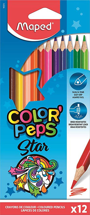 Pkg(s) of 12 Pencil Crayons Triangular Maped