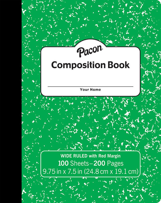 Hard Cover Composition Book Green