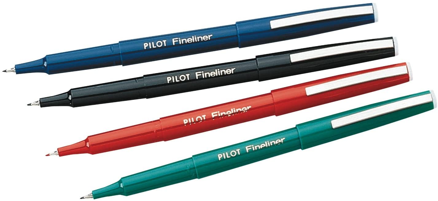 Pilot Fineliner Pens - Asst. 4 Pack
