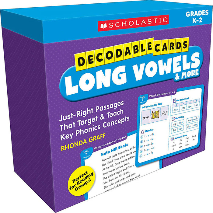 DECODABLE CARDS LONG VOWELS AND MORE