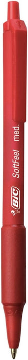 BIC Soft Feel Red Retractable Pen