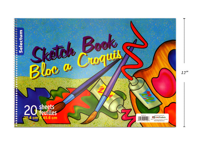 Coil Sketch Book 9" x 12" 20 Sheets Side Coil