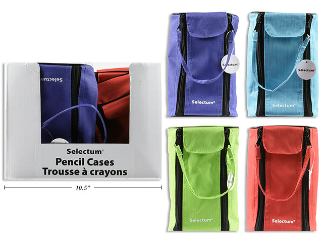 Pencil Pouch 2" x 5" x 8" / 2 zippers cloth