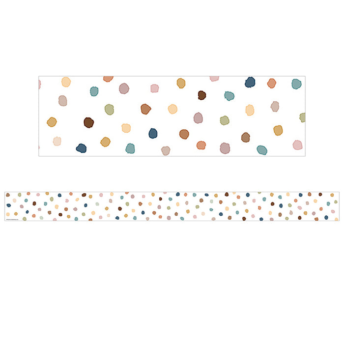 PAINTED DOTS STRAIGHT BORDER TRIM