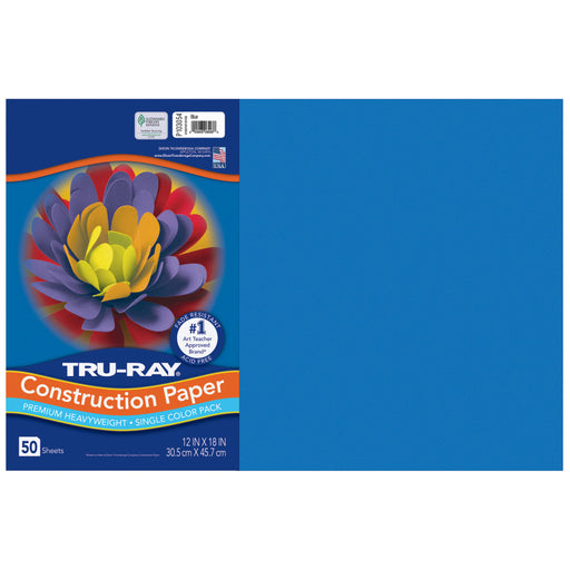 Tru Ray 12 X 18 Blue 50 Sht Construction Paper