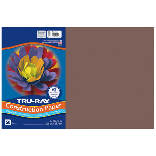 Tru Ray 12 X 18 Dark Brown 50 Sht Construction Paper
