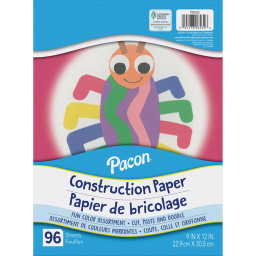 Construction Paper ASST 96 Sheets 6IN X 9IN
