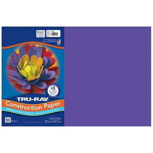 Tru Ray 12 X 18 Purple 50 Sht Construction Paper