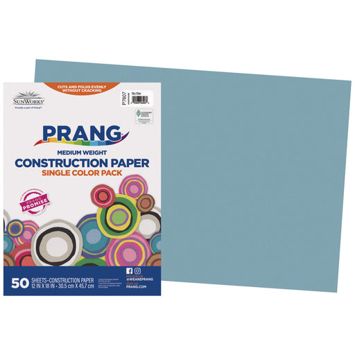 Construction Paper Sky Blue 12X18 50 Pack