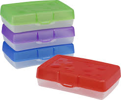 Standard Size Plastic Pencil Box 8 1/2 x 2 1/2 x 5 5/8 (PST)