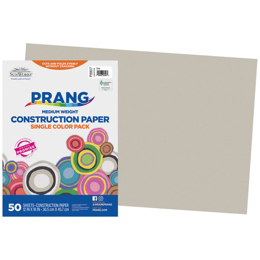 Construction Paper Gray 12X18 50PK