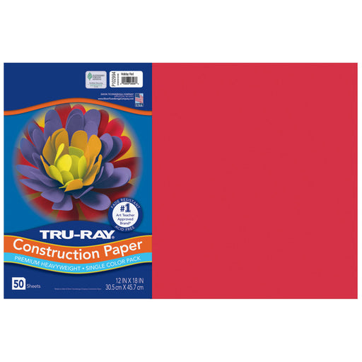Tru Ray 12 X 18 Holiday Red 50 Sht Construction Paper