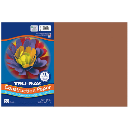 Tru Ray 12 X 18 Brown 50 Sht Construction Paper