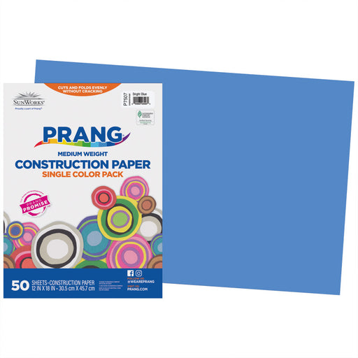 Construction Paper Brt Blue 12X18 50PK
