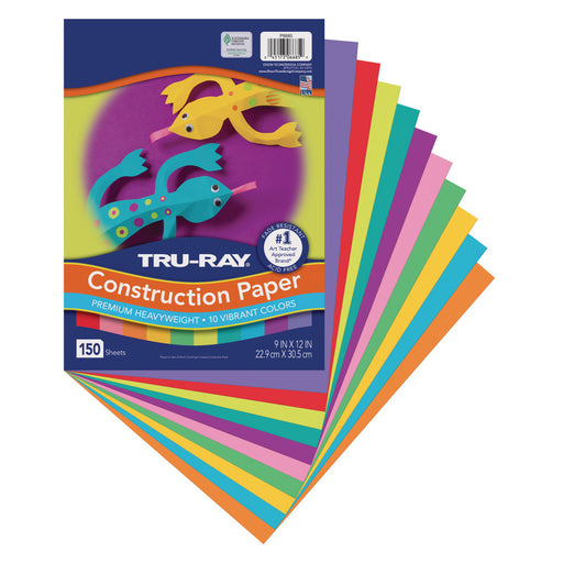 Construct Paper Vibrant Assortment Tru-ray 9IN X 12IN